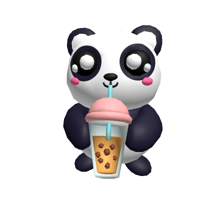 Cute Panda with Boba Tea | Head Accessory 