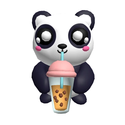 Cute Panda with Boba Tea | Shoulder Accessory