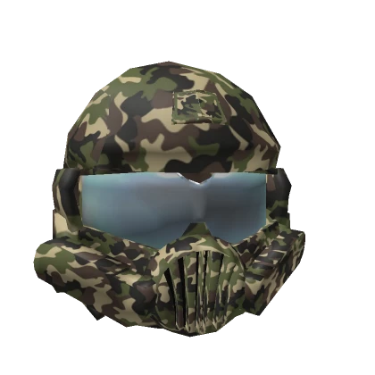 Gas Mask Green Camo Helmet Military Army Navy