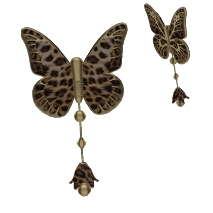 Golden leopard hair clip