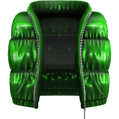 Shiny Puffer Vest Jacket Green [1.0]