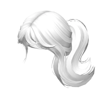 Spiked Fluffy Ponytail in White