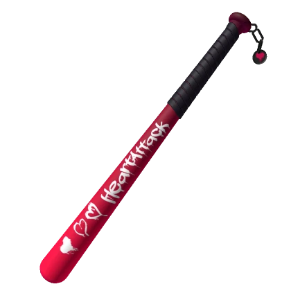 Valentines Heart Attack Baseball Bat