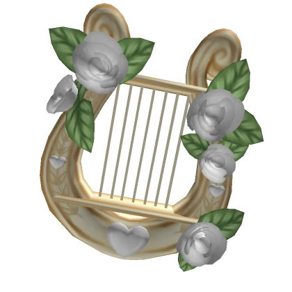 Valentines Day Cupid's lyre harp