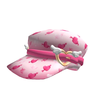 Pink Valentines hearts Beret