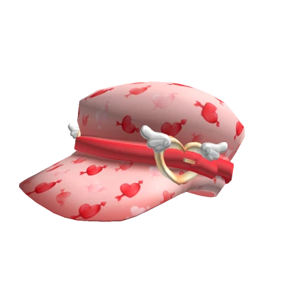 Red Valentines hearts Beret