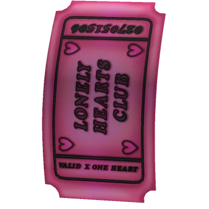 Pink Lonely Hearts Club Ticket