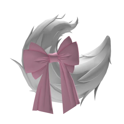 Cute Fluffy White Anime Cat / Kitsune Tail w/ Bow