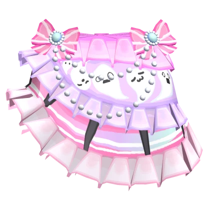 pastel goth halloween spooky ghost ruffled skirt