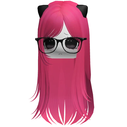 ♡ innocent moe kitty hair hot pink