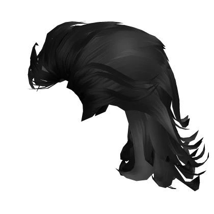 80's Feathered Mullet in Black