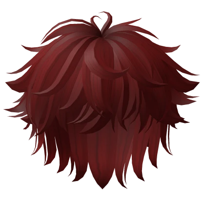 Fluffy Messy Anime Boy Hair Red