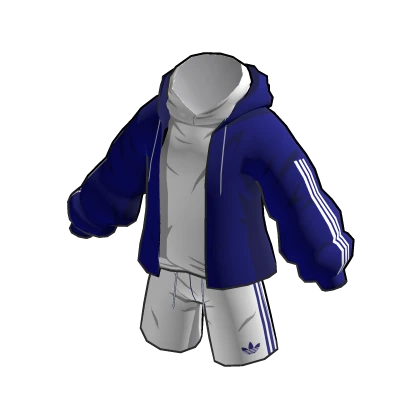 adidas Toon Shorts Outfit Navy Blue & White