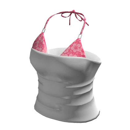 bikini summer tube top pink