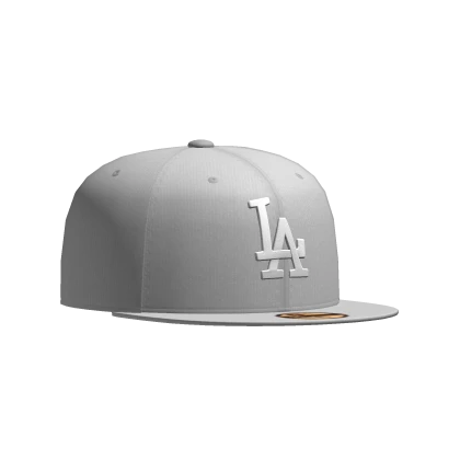 Gray LA Baseball Fitted Cap