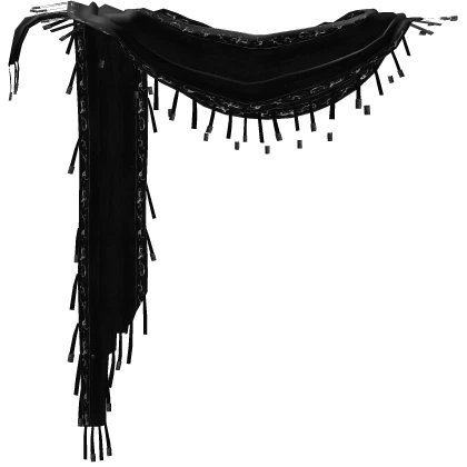 Gaian Temprit Rune Bead Black Scarf