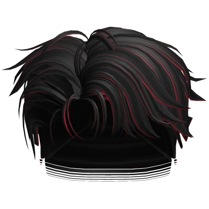 Black&Red - Parted Short Fade, Light Bangs