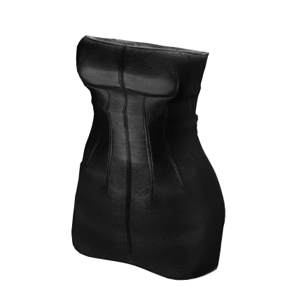 Black Leather Mini Dress 