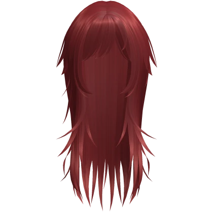 cute messy emo ghost hair red