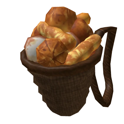 Basket Full of Bread and Pastry Back Accessory