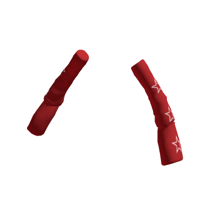 Oversized Star Arm Warmers Red