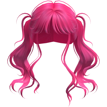 ʚɞ Hot Pink Cute Messy Anime Pigtails