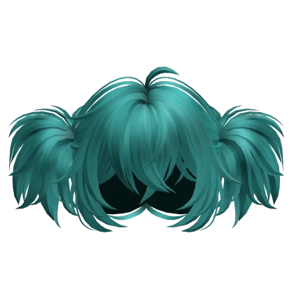 Mini Punk Messy Pigtails (Teal)