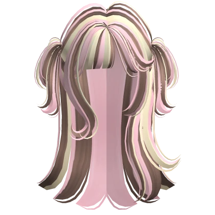 Anime Long Straight Messy Pigtails (Neapolitan)