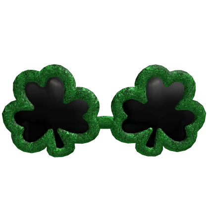 St. Patrick's Day Glitter Shamrock Clover Glasses