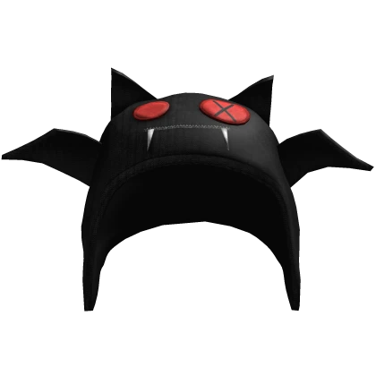 Black and Red Vampire Bat beanie