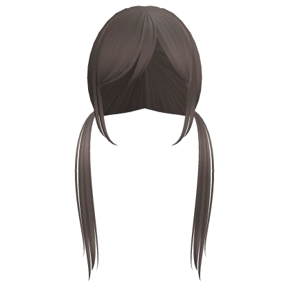 🤍 lil protagonist thin gothic pigtails brown