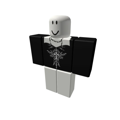 Black Chrome Hearts Top w/ Pearls