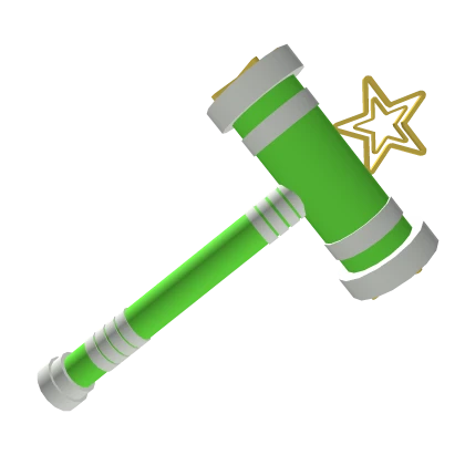 Green & White Star Hammer