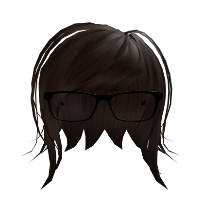 Short 2000s Twee Nerdy Glasses Hair Brown