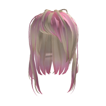 Blonde & Pink Scene Kid Detailed Hair