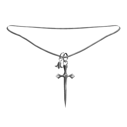 Chrome Sword Silver Necklace 3.0