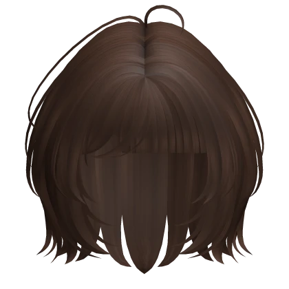 Short Messy Cute Bob Cut (Brown)