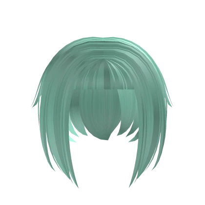 ✞ : cute fluffy goth bob w/ micro bangs - mint