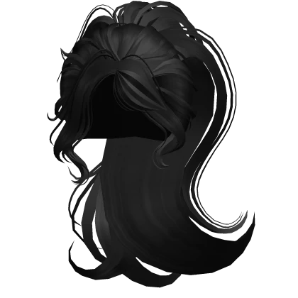  ♡ Swirly Whirly High Pony in Black