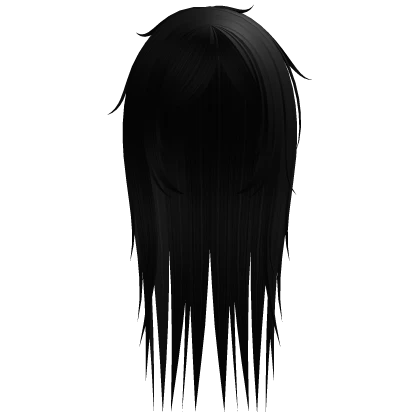 ♰ wispy scene emo hair black