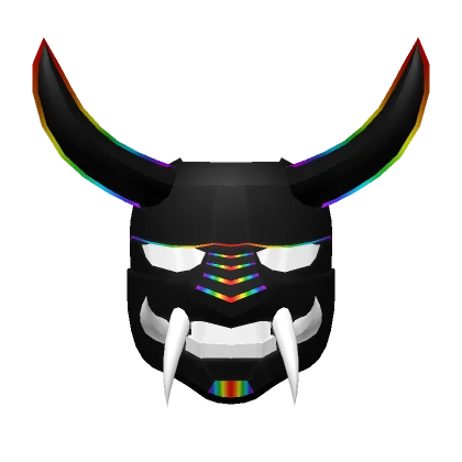 Devilish Rainbow Oni Mask