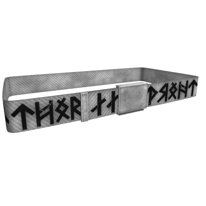 white Germany ultras casual belt with rune