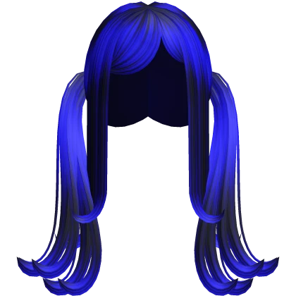 🖤 swept wispy vampire pigtails neon blue black