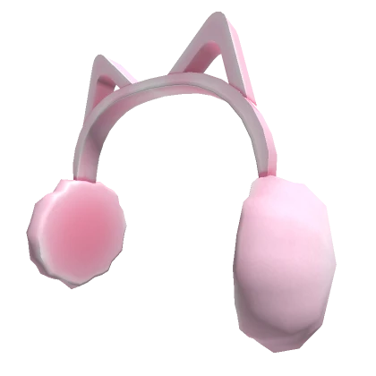 Kawaii Kitty Earmuffs Pink