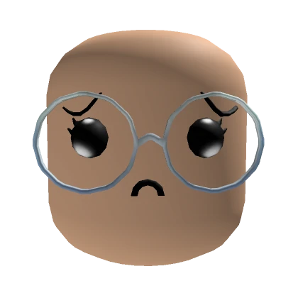 Sad Head With Glasses