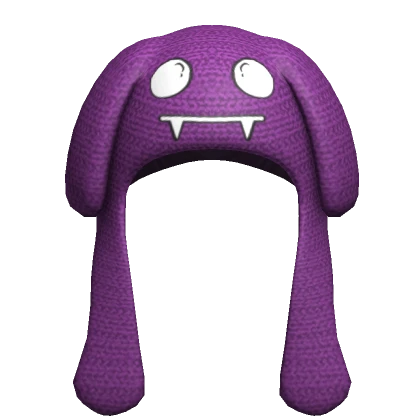 Purple Bat Fang Squeeze Beanie