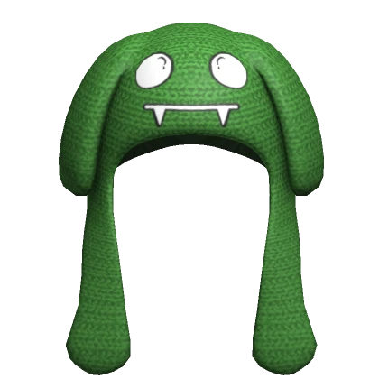 Green Bat Fang Squeeze Beanie