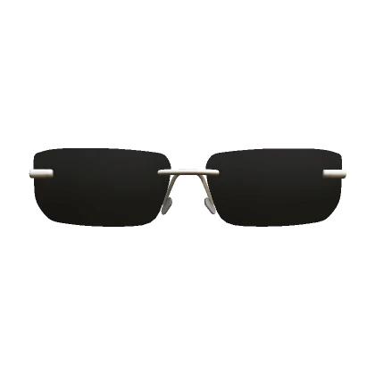 Black and Silver Square Sunglasses