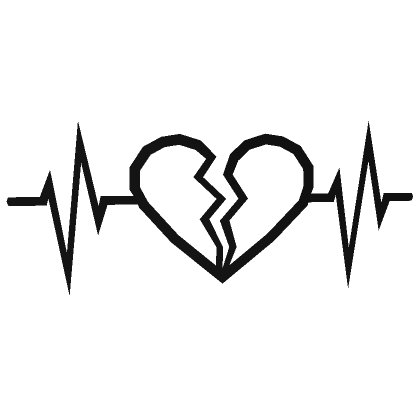 EKG Black Heart