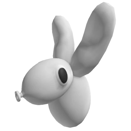 White Balloon Dog Head